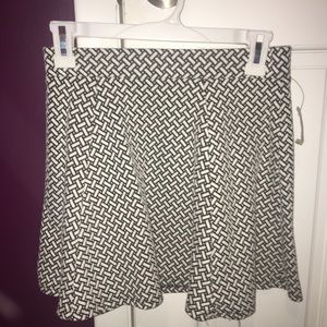 Black and white patterned skirt